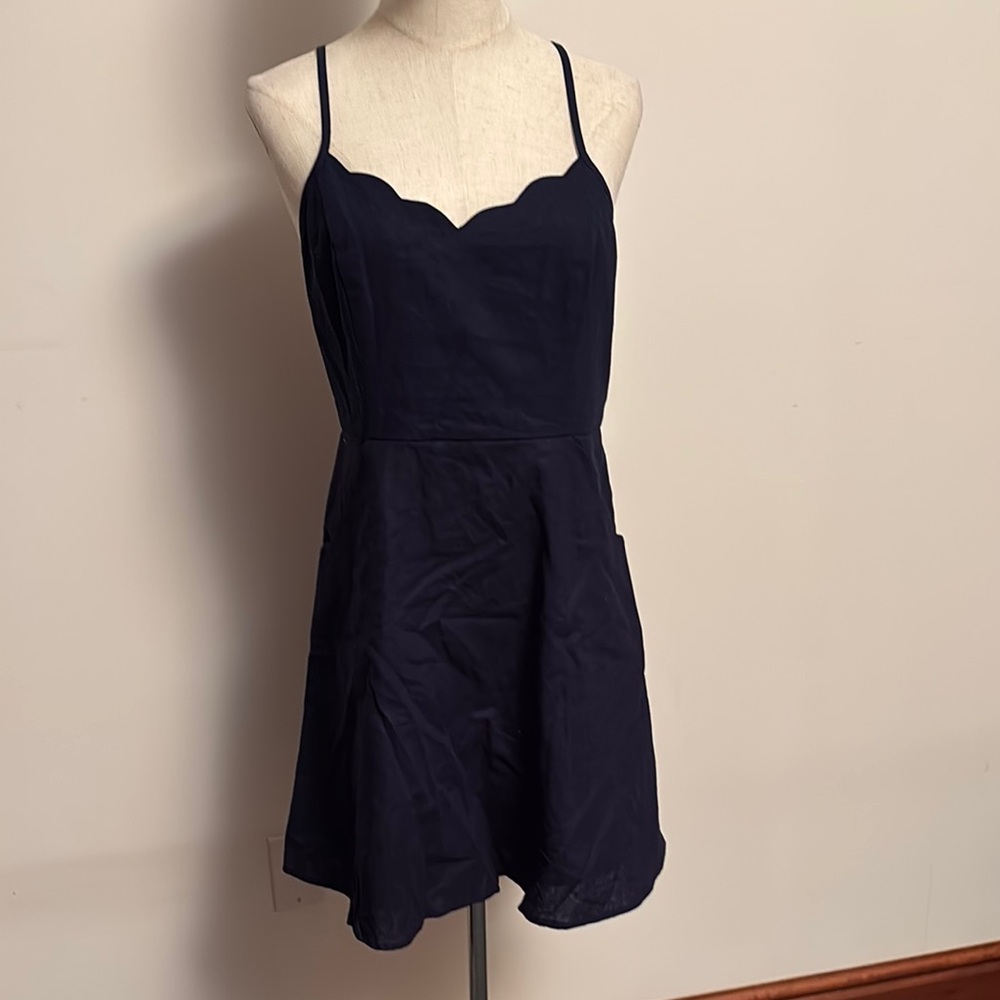 Market & Spruce Blue Spaghetti Strap Mini Sundress